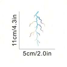 1张汽车、笔记本电脑、水瓶、卡车、面包车、SUV、摩托车、车身油漆、车窗贴纸，炫酷闪电贴纸 - 1pcs - 查看 5