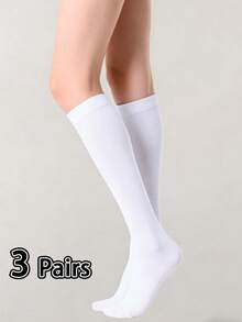1/2/3 pares de calcetines de media caña ajustados de punto, calcetines deportivos estilo JK para mujeres, adecuados para uso diario durante todo el año - Multicolor - Ver 15