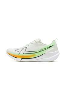XTEP White Men's Casual Sports Shoes, Suitable As A Gift For Boyfriend - Sail White/Fluorescent Pink Green/Black - View 2