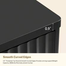 48.4''H Fluted 7 Drawer Dresser For Bedroom,  Modern Chest Of Drawers, Wood Closet Clothes Organizer For Bedroom, Hallway, Black - 黑色 - 查看 6