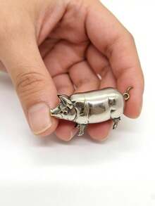 1个复古小猪造型迷你卷尺，复古金属小猪造型软尺，适用于缝纫和手工制作，可爱的猪形缝纫测量工具，可伸缩便携式金属小猪造型软尺，适合修补匠、手工艺者和收藏家，工艺风格礼品，适合赠送给家人、朋友和爱人，母亲节、复活节和其他节日礼物 - A - 查看 7