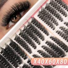 Lina D Curl 40D 60D 80D Mixed Fluffy Lashes, Reusable Eyelash Extension For Daily, Work, Party, Date, Travel, Summer Weekly Lash Decor, Various Lash Products Available: Eyelash Extension, Cat Eye Lashes, Natural Lashes, Cartoon Lashes, Half Lashes, Lash Sets, Lash Clusters, Cluster Lashes, Individual Lashes, Lower Lashes, Lash Technician Supplies, Lash Books, Fluff Lashes, Etc. - DD - View 8