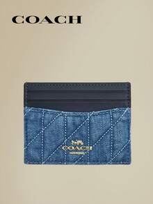 Compact Multi-Functional Coach Card Holder, Fashionable And Practical For Commuting, Office, Travel And Daily Use, Smart Design - Blue - View 1