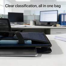 DELI Laptop Briefcase, 14-Inch Laptop Bag, Multi-Functional Casual Business Handbag, Can Hold A4 Documents/Laptop/Computer/Shoulder Bag/Inner Sleeve/Y74k Style Portable Model With Handle, Lightweight And Portable Minimalist Design, With A Large Capacity Laptop Compartment. - View 7