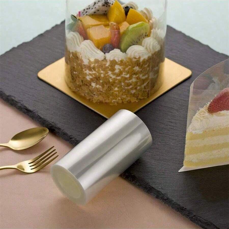 1/2/3卷加厚高硬度慕斯蛋糕外包装膜透明蛋糕围边烘焙配件，适用于巧克力慕斯烘焙、蛋糕装饰，是节日礼品的必备品，也是生日蛋糕和节日糕点装饰的理想之选。