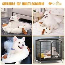 Heartbeat Dog Toy for Puppy- Helps for Dog Anxiety Relief and Calming Aid Stuffed Animal Anxiety Calming Behavioral Aid Puppy Heartbeat Toy Sleep aid for Dogs Cats Pets - Blanco - Ver 7