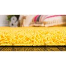 Unique Loom - Alfombra de área de la colección Solid Shag 2 pies 2 Pulgadas x 6 pies 1 Pulgada Color Amarillo Sol Toscano - amarillo sol toscano - Ver 5
