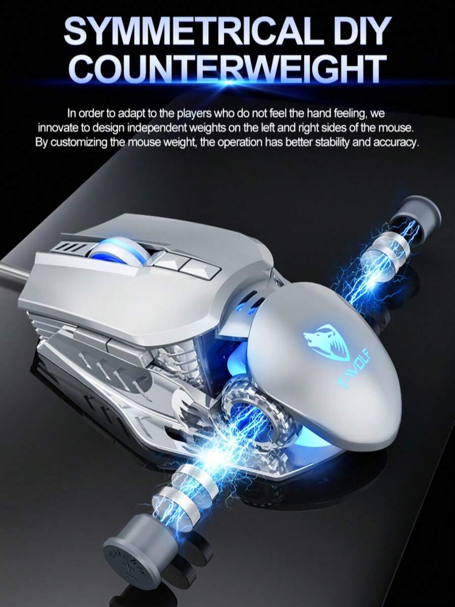 G530 USB有线游戏鼠标，可编程宏，适用于游戏，RGB背光 - 查看 1