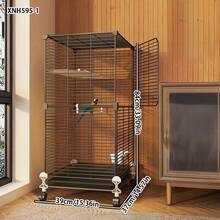 Portable Bird Cage With Removable Tray, Connectable Small Pet Playpen Suitable For Parrots, Canaries And Other Small Birds - Assembled Version - View 5