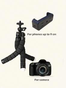 E-Clamp Sponge Mobile Phone Stand, Non-Slip Flexible Tripod, Multi-Function Foldable Stand, Mobile Phone Stand Camera Stand - Black - View 8