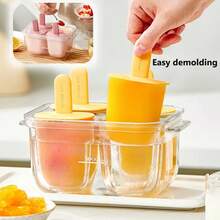 SMEGGEMS Household Ice Cream Mold Double Layer Ice Cube Tray DIY Ice Cream Making Tool Ice Cube Box With Lid And Handle Sealed Leak-Proof - Green - View 5