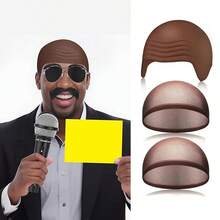 3Pieces Halloween Bald Cap Makeup Latex Bald Head Wig Caps Cosplay Costume For Adults - View 11