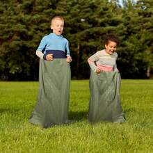 UNIFAMILY - Bolsas de carreras de 37.5 x 23.6 pulgadas para niños y adultos 10 bolsas de carreras para juegos de deportes al aire última intervensión juegos de césped al aire última intervensión - Verde oscuro - Ver 4