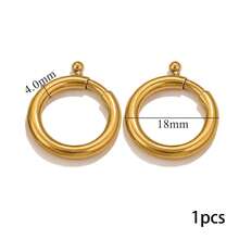 1/2 piezas Anillo de resorte redondo de acero inoxidable 304, hebilla de anillo con resorte chapada en oro con pasador de bola para hacer collares, pulseras y joyería DIY, hipoalergénico y resistente a la decoloración - Hebilla 1 - Ver 24