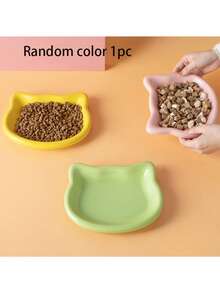 Bộ 3 bát ăn cho mèo, bát nhựa cho mèo con, bát đựng thức ăn đóng hộp và đồ ăn vặt sấy khô, bát ăn cho thú cưng có chân đế thấp. - Mô hình cơ bản - Xem 12