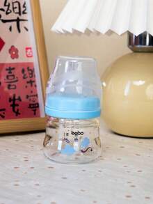 1个婴儿玻璃奶瓶，宽口径，新生儿奶瓶，80毫升/2.7盎司 - 彩色 - 查看 7