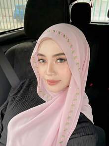 Khăn choàng dài thêu hoa hồng nhiều màu