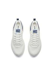 Men's XTEP Casual Sneakers, White/Navy Blue/Light Blue, Comfortable Daily Wear Sports Shoes - Sail White/Dark Blue/Clear Blue - View 5