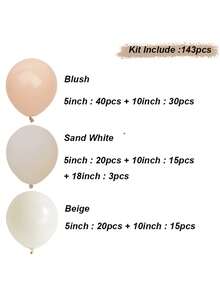 143pcs Apricot Cream Beige Balloon Arch Garland Kit Wedding Engagement Decor Baby Shower Balloons Set Christening Kids Birthday Party Decorations - View 2