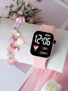 Fashionable Children's Wristwatch, Pony Bracelet, Holiday Gift, Suitable For Students, Electronic Watch, Children's Multifunctional Watch, Fashionable And Versatile, Simple Touch Screen, Unisex Watch - Multicolor - View 14