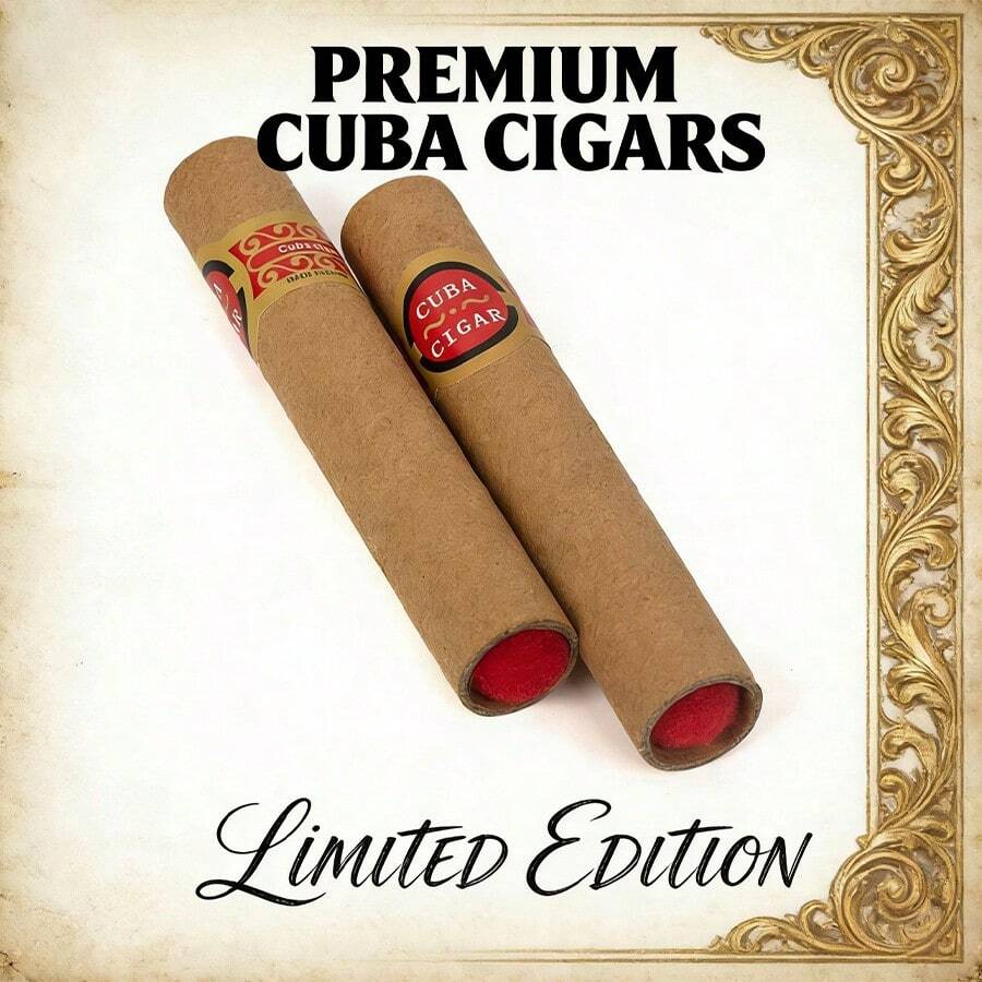 逼真雪茄道具，仿真雪茄模型，恶作剧玩具，雪茄仿真器 - 彩色 - 查看 1