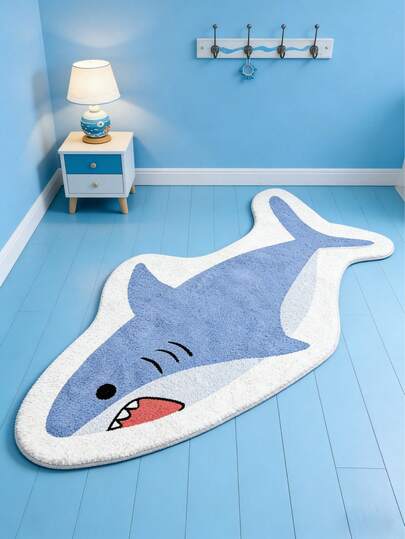 1 tấm thảm trang trí phòng trẻ em họa tiết cá mập xanh, thảm trang trí, trang trí phòng ngủ, thảm nhỏ, thảm trải sàn, trang trí nhà cửa, thảm phòng khách, thảm nhỏ phòng khách, thảm phòng ngủ, trang trí nhà cửa phòng khách, thảm ngoài trời, thảm có thể giặt được.