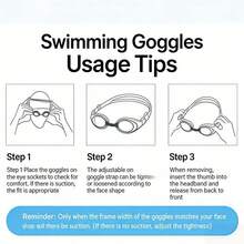 儿童泳镜，男女童游泳装备泳镜，防水防雾大框专业潜水泳镜 - 彩色 - 查看 2