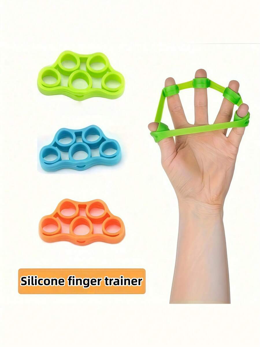 2/1 Set Silicone Hand Grip Strengthener, Finger Exerciser, Finger Tension Band, Suitable For Finger And Wrist Exercises, Finger Flexibility Training And Relaxation - Portable Finger Stretcher, Finger Flexibility Training, Hand Relaxation, Improve Grip Strength, Smartphone Case, Toy, Vacation, Massage Roller, Fidget, Fidget Toys