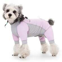 Dog Sun Protection Shirt UV Shirt for Dogs Lightweight Breathable Cooling Vest Quick Dry Dog Summer Clothes for Small Dogs - Morado claro - Ver 2