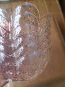 2/4/6/10件套迷你樱花酱料碟套装，粉色樱花水晶塑料开胃菜碟，蘸酱碗，品尝碟，盛菜盘，调味碟，小碗，冰淇淋小吃酱油调味碟 - 無色 - 查看 6