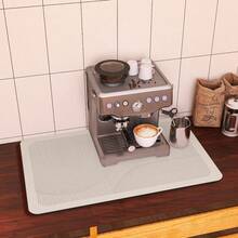 Coffee Machine Mat, Kitchen Dining Table Heat Insulation Pad, Waterproof Drip-Dry Mat With Non-Slip Rubber Bottom, Easy To Clean - Champagne - View 2
