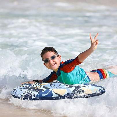 1pc Inflatable Skateboard For Kids, Lightweight Swimming Floating Surfboard Suitable For Beach And Pool Fun, Durable Inflatable Surfboard For Wave Riding, Summer Pool Float And Beach Toy