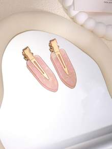 2pcs/4pcs Acetate Material Seamless Hair Clips, Mermaid Side Bangs Claws, Duck Mouth Clips, Makeup Bangs Clips, Delicate Small Hair Accessories - Multicolor - View 5