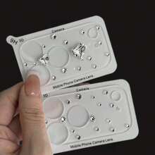 适用于 17 Pro Max 的奢华 3D 心形钻石镜头膜，9H 钢化玻璃防刮花，全覆盖摄像头保护 - 彩色 - 查看 4