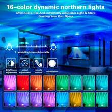 Aurora, Water Ripple, And Starry Sky Projector Lamp - USB-Rechargeable 16-Color LED Projector, Includes Remote Control; A Ceiling Light For Creating An Aurora Borealis Atmosphere, Ideal For Indoor Overhead Projection Decor - Multicolor - View 6
