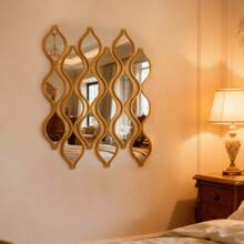 12-Piece Set Of Gold Teardrop Decorative Mirrors, Artistic Wall Hanging Mirrors, Living Room, Bathroom, And Entryway Background Wall Decoration, Creative Home Gift - 12 mặt hàng - Xem 4