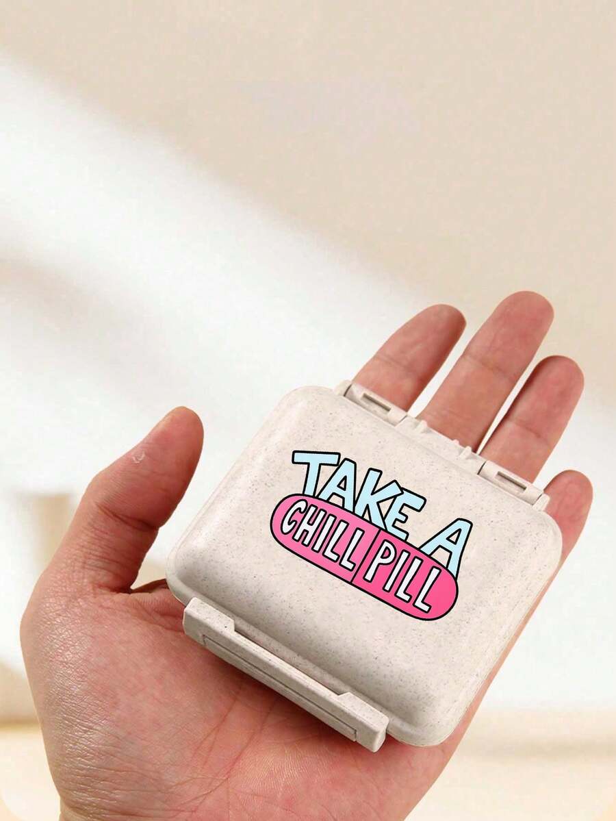 Hộp đựng thuốc mini 6 ngăn di động, hộp đựng thuốc du lịch in hình "My Pill Bag" và họa tiết viên thuốc, hộp đựng thuốc hàng tuần 6 ngăn, hộp đựng thuốc bỏ túi, hộp đựng nhỏ gọn, vật dụng cần thiết trong gia đình và khi đi du lịch. - Nhiều màu - Xem 1