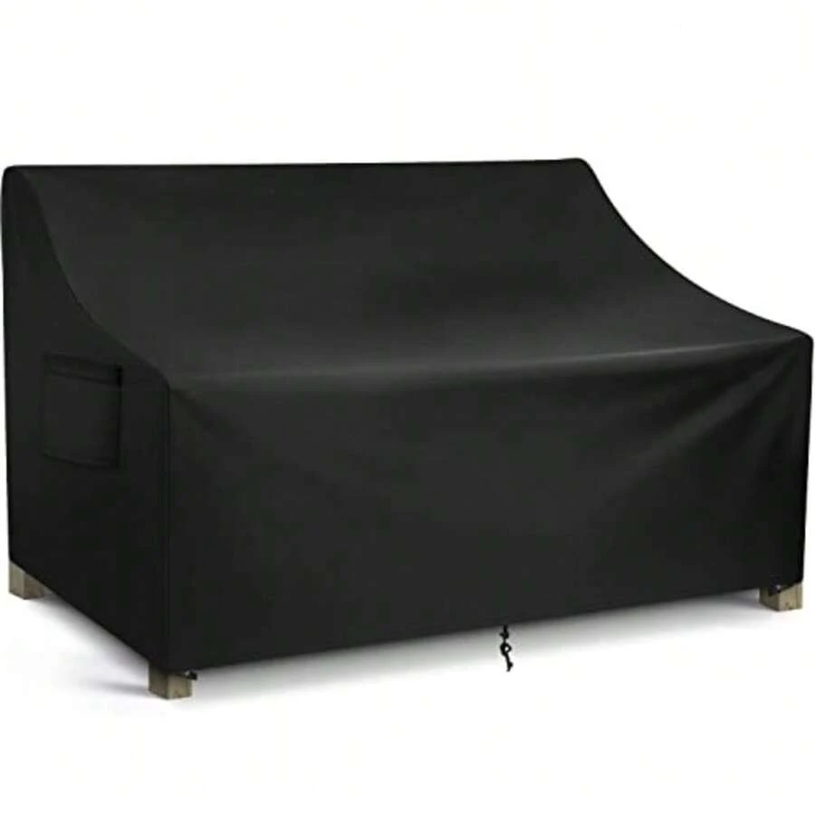 Patio Sofa Cover Waterproof 4-Seater Outdoor Sofa Cover Heavy Duty Outdoor Couch Cover Large Lawn Patio Furniture Covers with Air Vent 104'' W x 40'' D x 33'' H - Negro - Ver 1