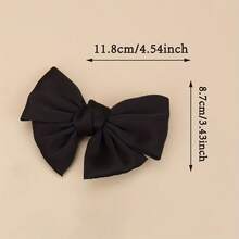 2个简约时尚女士蝴蝶结鞋夹，可拆卸鞋夹，适用于婚礼新娘派对高跟鞋 - 黑色 - 查看 6