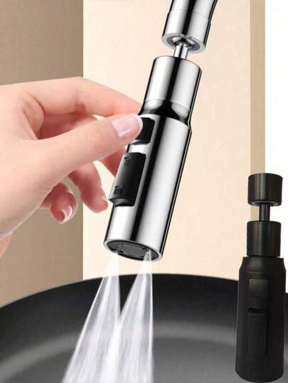 (1pc) High-Quality 3-Way Adjustable Anti-Splash Kitchen Faucet: Sturdy Construction, Easy Operation, Ideal For Precise Watering And Cleaning! Home Ba