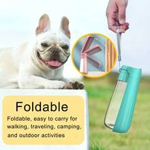3-Color Collapsible Flip-Top Pet Water Bottle, Portable Outdoor Walks Dogs Stuff Water Dispenser, For Small Medium And Large Dogs ﻿ - Multicolor - View 7