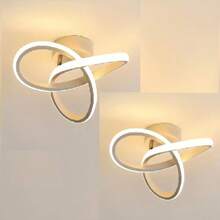 Led Ceiling Light Fixture,3000-6000K Modern Hallway Light Fixtures Ceiling Lighting, Close To Ceiling Lights For Bathroom Bedroom Kitchen Balcony Stair Small Ceiling Lamp ,Black/White - Clover - View 15