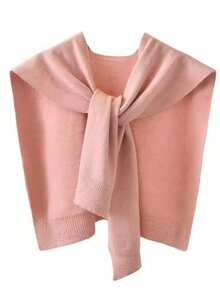 1pc Solid Color/Striped Casual Knit Shawl, Fashion Regular Polyester Warm Shawl - Suitable For Daily And Outdoor Wear In All Seasons,Beach,Holiday - Same Style In Multiple Colors - View 15