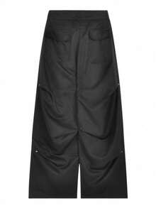 Áo len dài tay dáng rộng cổ chữ V dệt họa tiết cáp dành cho nữ, màu cam - màu đen - Xem 5