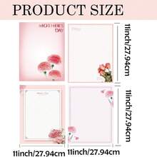 8.5 x 11 英寸 48 张装母亲节快乐信纸，送给妈妈的礼物，文具信纸 - 母亲节信纸，表达爱与感激，母亲节礼物 - A - 查看 2