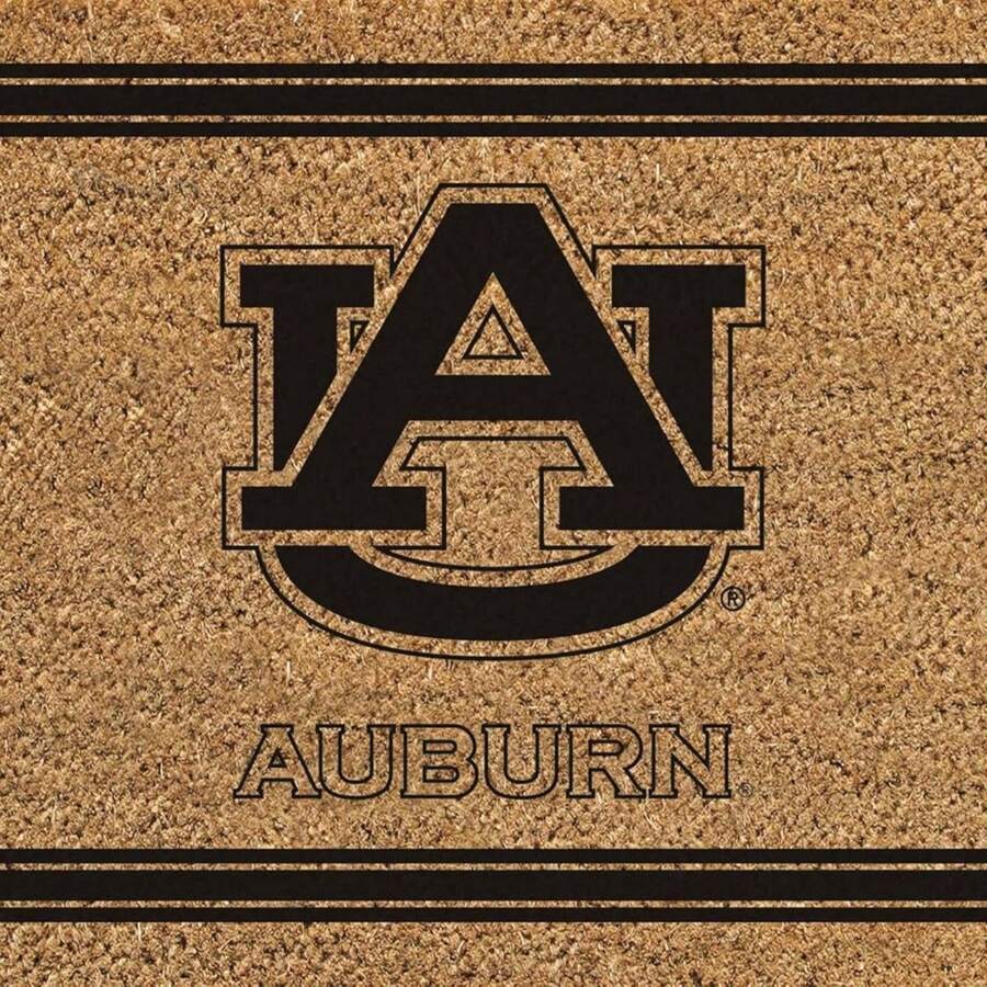 Auburn University Coir Doormat 36_x24_, Officially Licensed Team Logo, 2'x3' Large Front Door Mat, Non-Slip Entrance Rug, Welcome Mat For Porch Patio Deck - 1PC - 查看 1