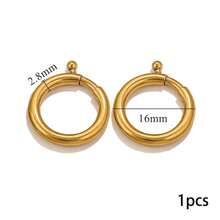 1/2 piezas Anillo de resorte redondo de acero inoxidable 304, hebilla de anillo con resorte chapada en oro con pasador de bola para hacer collares, pulseras y joyería DIY, hipoalergénico y resistente a la decoloración - Hebilla 1 - Ver 45