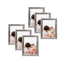6pcs Classic Fashion Picture Frame Set, Multi-Color Frames, Horizontal & Vertical Display, Fits 3.5x5", 4x6", 5x7", 6x8", 8x10" Photos Or Artwork, Suitable For Personal Portraits, Landscapes, Illustrations, Photo Wall, Growth Records, Family Albums (Photo Paper Randomly Included) - 6Pcs - 查看 28