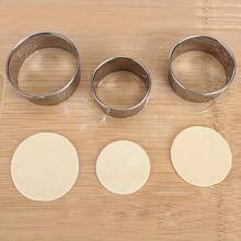 3pcs Stainless Steel Round Dumpling Mold Cutter, Cookie Cake Pastry Dough Cutting Tool, Kitchen Restaurant Accessories - View 10