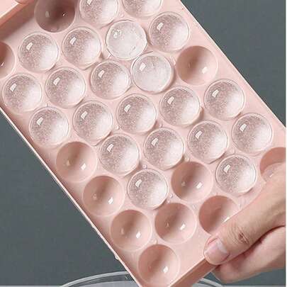 Round Ice Tray With Lid, Mini Round Ice Ball Maker, For Tea & Coffee, Back To School Essentials